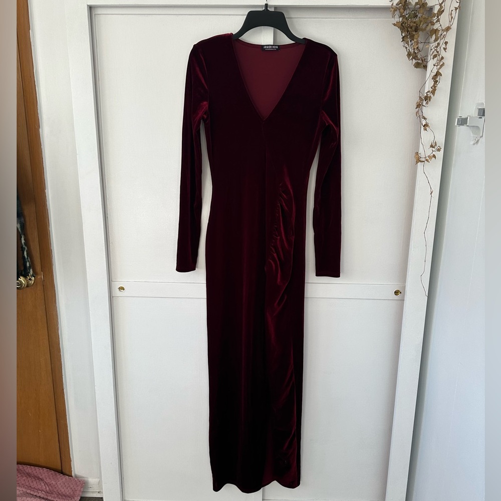 Vintage Fashion Nova Red Velvet Dress • Size S